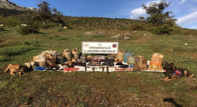Kahramanmaraşta teröristlere ait gıda deposu imha edildi