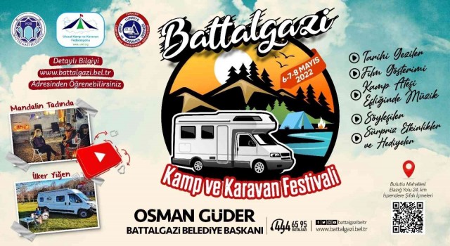 Kamp ve karavan tutkunları Battalgazide buluşuyor