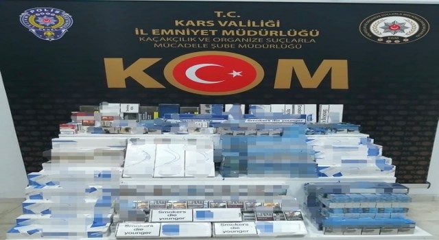 Karsta kaçak sigara ele geçirildi