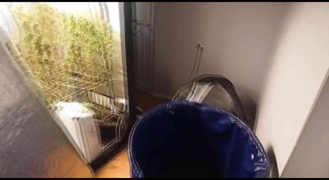 Kayserinin en büyük uyuşturucu üretim yeri olduğu değerlendirilen ev görüntülendi