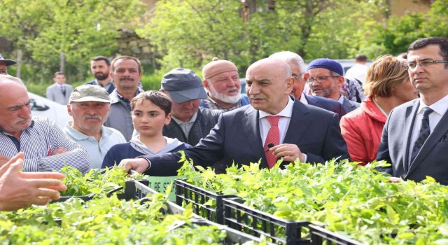 Keçiören Belediyesi 4 köyde ücretsiz fide dağıttı
