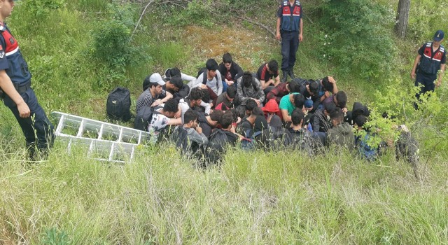 Kırklarelinde 32 kaçak göçmen ormanda saklanırken bulundu: 1 gözaltı