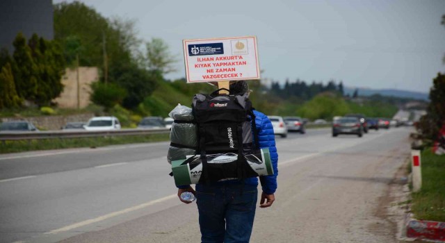 Kocaeli Büyükşehir Belediyesini protesto için Ankaraya yürüyor