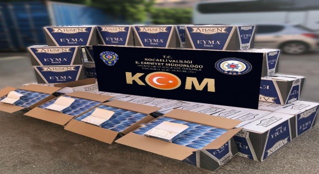 Kocaelide 1 milyon 250 bin adet gümrük kaçağı makaron ele geçirildi