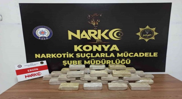Konyada 16 kilo 820 gram eroin ele geçirildi