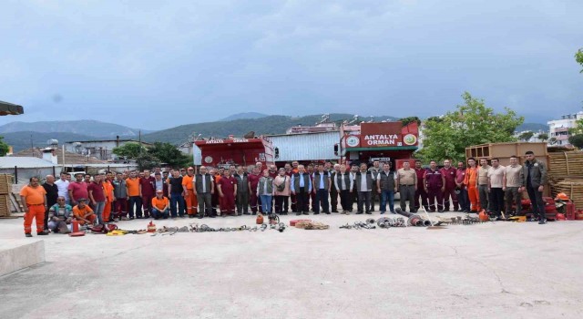 Kumlucada Orman İşletme personellerine yangınlara yönelik işbaşı eğitim