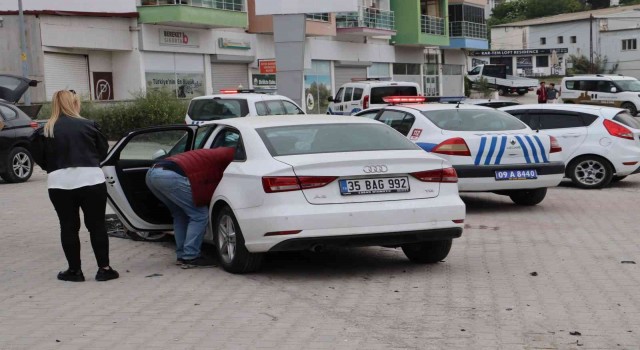 Kuşadasında otomobile giren böcek kazaya neden oldu