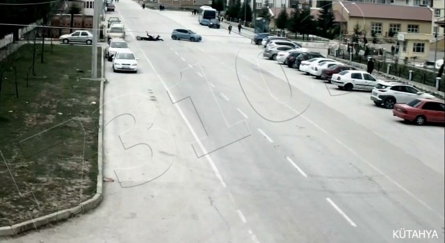 Kütahyada saniye saniye kaza anları