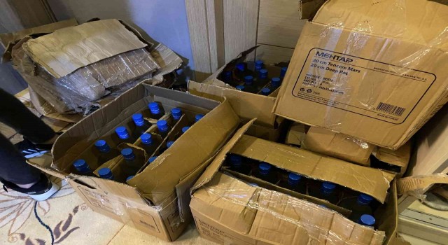 Maltepede kaçak sigara ve sahte alkol operasyonu