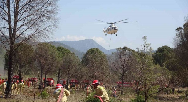 Marmariste gerçeği aratmayan yangın tatbikatı yapıldı