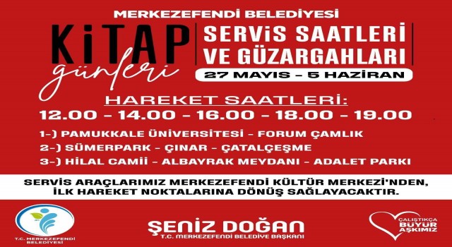 Merkezefendide kitap günleri için özel servis