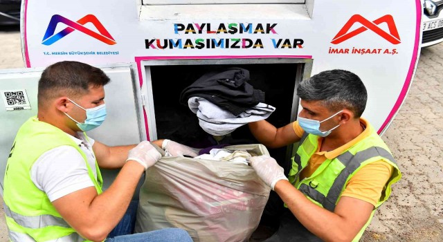 Mersinde 300 noktaya daha kullanılmış tekstil kumbarası yerleştiriliyor