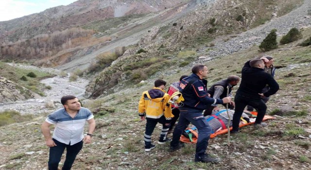 Mezrada yediği yemekten zehirlenen kadın helikopterle hastaneye yetiştirildi