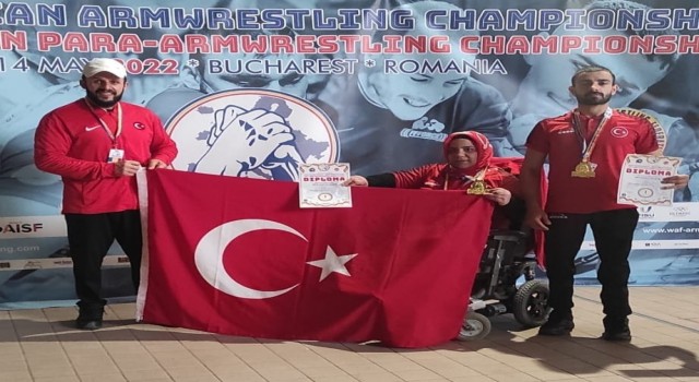 Milli bilek güreşçilerinden Romanyada resital