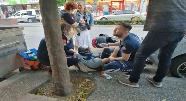 Motosiklet sürücüsünü yaralayan kadın sürücü gözyaşlarını tutamadı