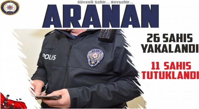 Nevşehirde 18 kişi tutuklandı