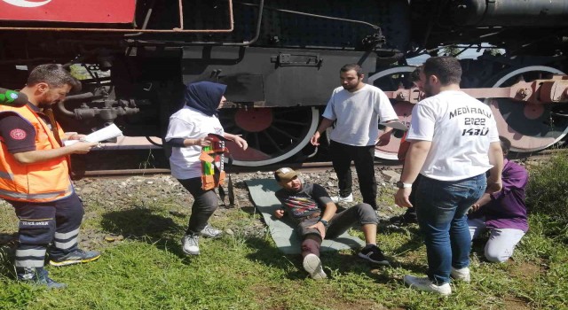 Öğrenciler için hazırlanan Medi Ralli tatbikatı gerçeğini aratmadı