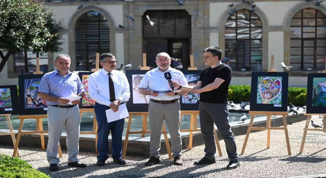 Öğrenciler sevgiyi tuvale aktardı