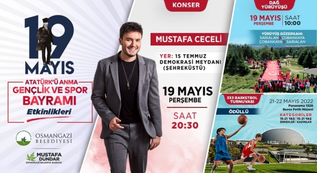 Osmangazide 19 Mayıs coşkusu yaşanacak