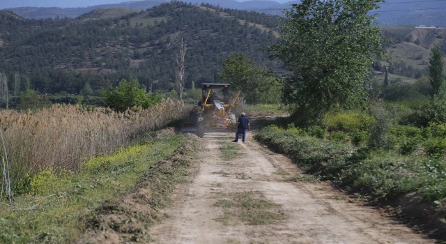 Pamukkalede çiftçilere yol desteği