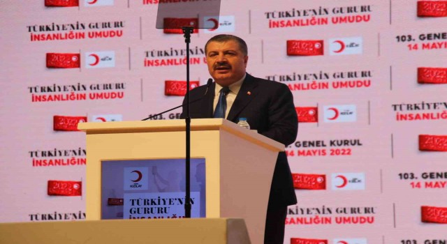 Sağlık Bakanı Fahrettin Koca, Türk Kızılay 103. Genel Kurulunda konuştu