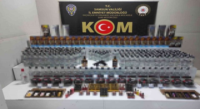 Samsunda kaçak içki ve cinsel içerkli ürün ele geçirildi