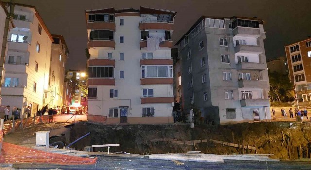 Samsunda önüne inşaat yapılan binanın temelinde kayma yaşandı