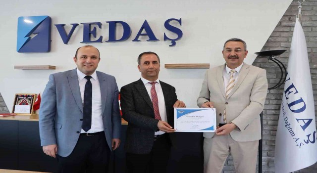 SGKdan VEDAŞa teşekkür belgesi