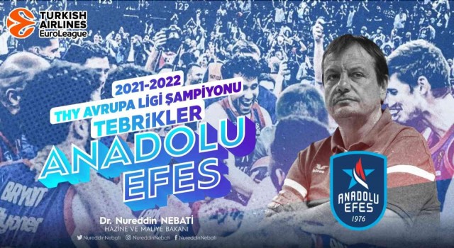 Siyasilerden Avrupa Şampiyonu olan Anadolu Efese tebrik mesajı