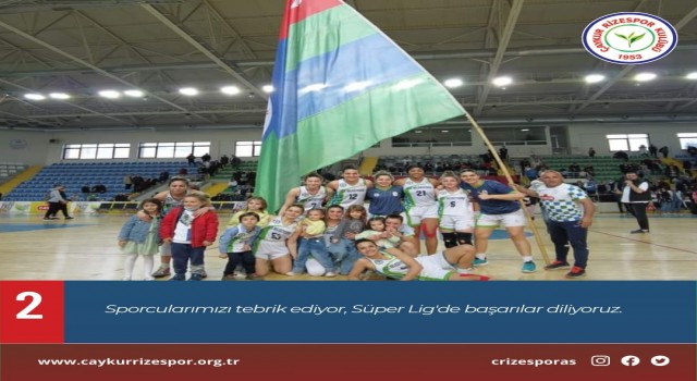Süper Ligden düşmeyi garantileyen Rizespordan Süper Lige yükselen Rize Belediyespora kutlama