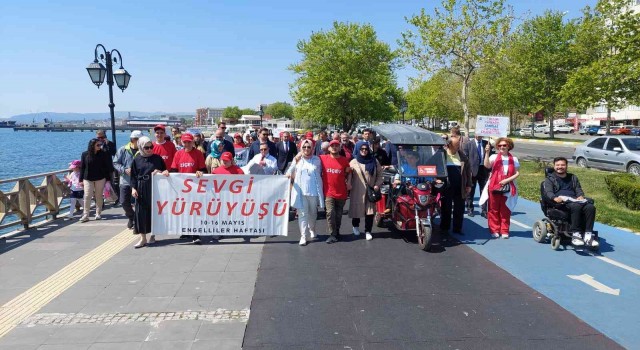 Tekirdağda engellilerden ‘Sevgi Yürüyüşü