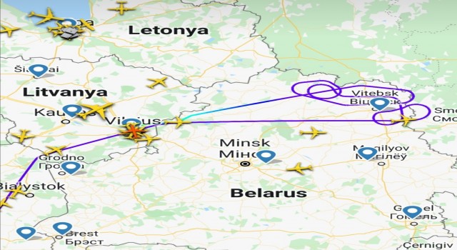 THYnin Moskova uçağı teknik arıza nedeniyle Vilnusa yönlendirildi