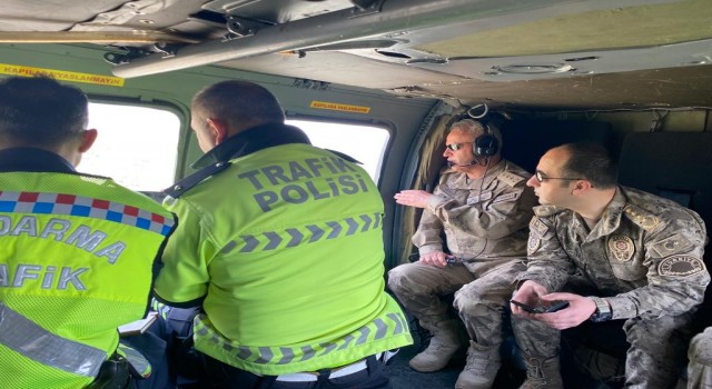 Tuncelide helikopterli trafik denetimi