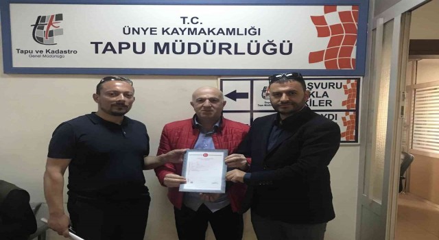 Ünye Oto Galericiler Sitesinin tapusu alındı
