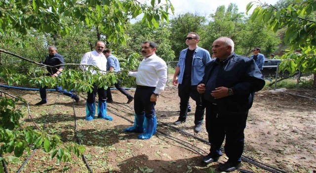 Vali Masatlıdan sağanak yağış ve dolunun vurduğu 2 köyde inceleme