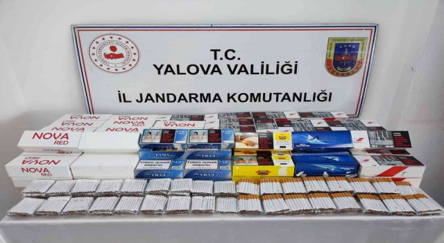 Yalovada 26 bin 400 adet dolu makaron ele geçirdi