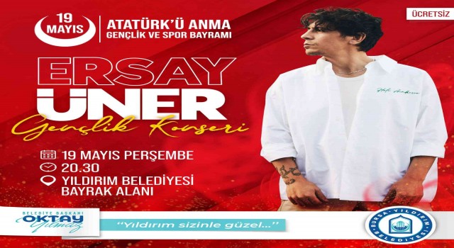 Yıldırımda 19 Mayısa özel gençlik konseri