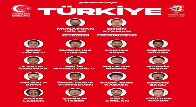A Milli Erkek Basketbol Takımının Büyük Britanya maçı kadrosu açıklandı