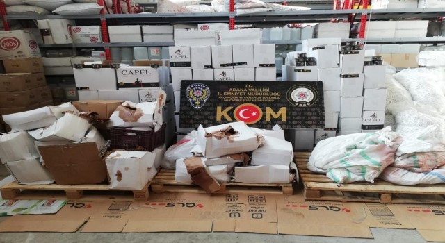 Adanada 14 milyon 682 bin 300 kaçak sigara ele geçirildi