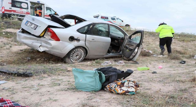 Aksarayda otomobil takla attı: 1 ölü, 6 yaralı