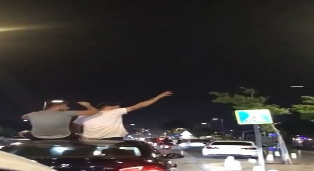 Antalyada sunroof eğlencesi cezasız kalmadı