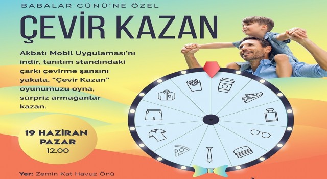 Babalar Gününe özel hediye çarkı etkinliği