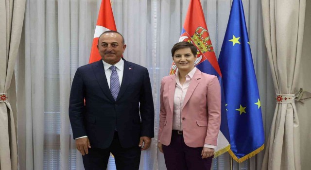Bakan Çavuşoğlu, Sırbistan Başbakanı Brnabiç ile görüştü