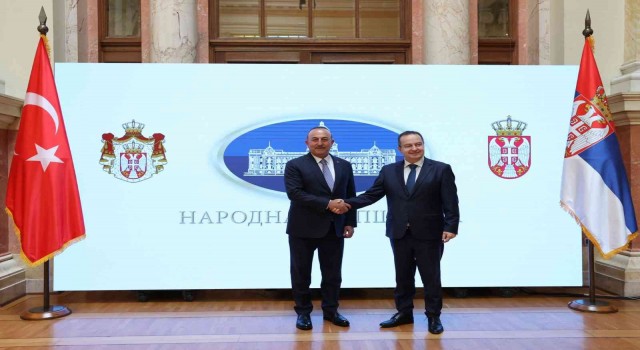 Bakan Çavuşoğlu, Sırbistan Ulusal Meclis Başkanı İvica ile görüştü