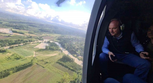 Bakan Soylu, Düzceyi havadan inceledi
