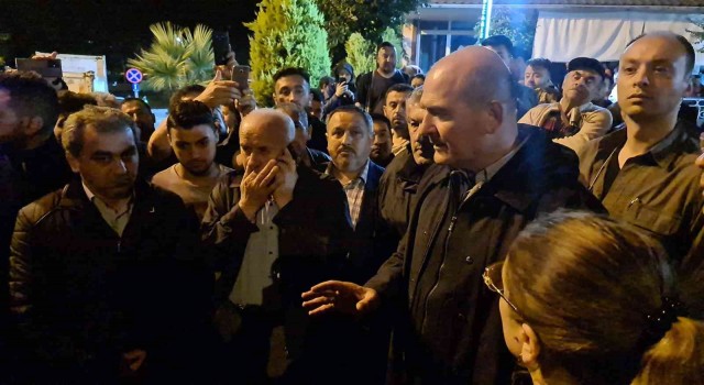 Bakan Soylu, selin ağır tahrip verdiği Kozcağızda