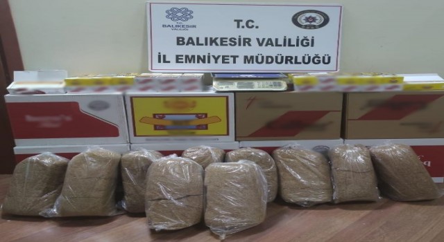 Balıkesirde kaçak tütün ve uyuşturucu operasyonu