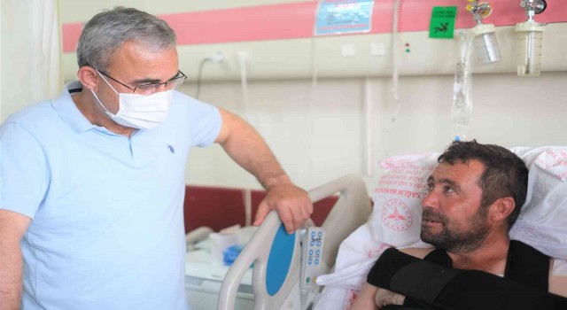 Başkan Alim Işıktan Geçmiş olsun ziyareti