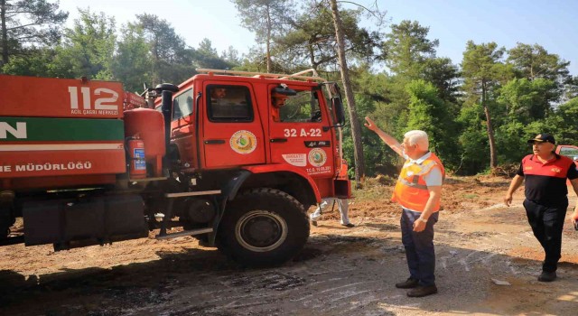 Başkan Gürün, yangın bölgesinde incelemelerini sürdürüyor