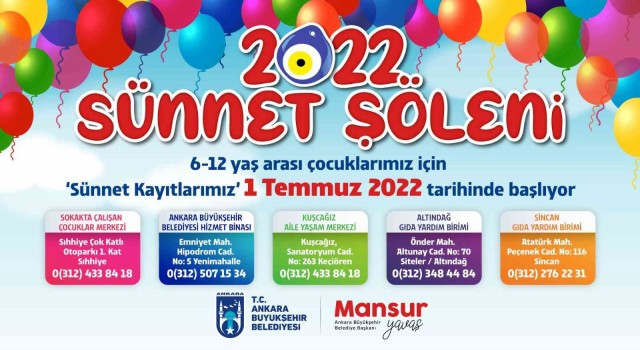 Başkentte toplu sünnet şöleni için kayıtlar başlıyor